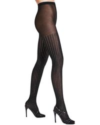 Wolford Sparkle Strip Tights - Black