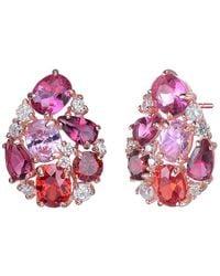 Genevive Jewelry - 14k Rose Gold Vermeil Earrings - Lyst
