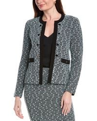St. John - Faux Double-breasted Jacket - Lyst