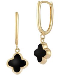 Ember Fine Jewelry - 14k Black Onyx Clover Earrings - Lyst