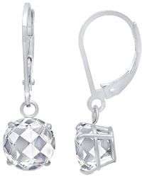 MaxColor - Silver 1.80 Ct. Tw. White Topaz Dangle Earrings - Lyst