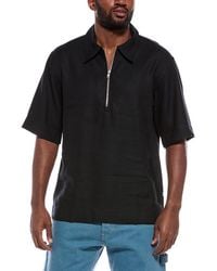 NN07 - Bruno Linen-blend Polo Sweater - Lyst