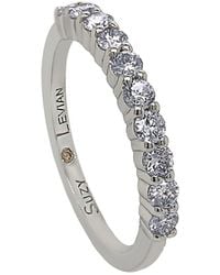Suzy Levian - 14k 0.50 Ct. Tw. Diamond Half-eternity Ring - Lyst