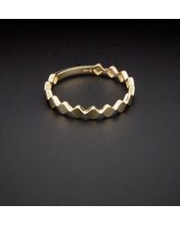 Italian Gold - 14k Geometric Shape Ring - Lyst
