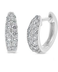 Sabrina Designs - 14K 0.44 Ct. Tw. Double Row Huggie Earrings - Lyst