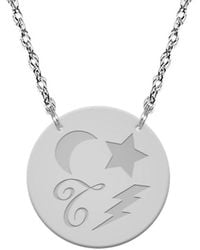 Jane Basch - "dream Token" Silver Initial Pendant (a-z) - Lyst