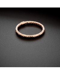 Italian Gold - 14k Italian Rose Gold Ring - Lyst