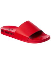 Off-White c/o Virgil Abloh Industrial Belt Leather Slide - Red