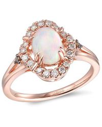 Le Vian - 14k Rose Gold 1.01 Ct. Tw. Diamond & Opal Half-eternity Ring - Lyst