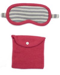Portolano - Cashmere Striped Eyemasks With Pouch - Lyst