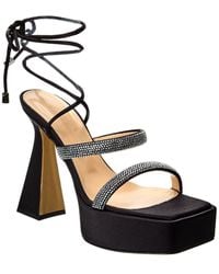 Mach & Mach - Devon Satin Platform Sandal - Lyst