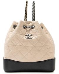 CHANEL - Beige Aged Calfskin Gabrielle Small Backpack (authentic Pre-loved) - Lyst