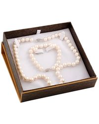 Splendid - Silver 8-9mm Freshwater Pearl Bracelet, Necklace, & Earrings Set - Lyst