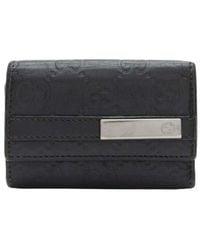 Gucci - Ssima Leather Interlocking G Key Holder (authentic Pre-loved) - Lyst