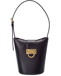 Ferragamo - Trifolio Small Leather Shoulder Bag - Lyst