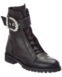 Jimmy Choo - Cheri Leather Combat Boot - Lyst