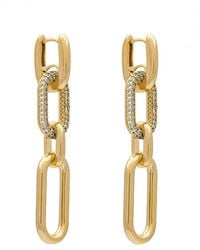 Liv Oliver - 18k Plated 1.75 Ct. Tw. Cz Earrings - Lyst