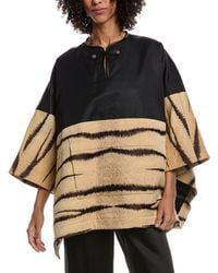 Valentino - Jacquard Wool-Blend Down Poncho - Lyst