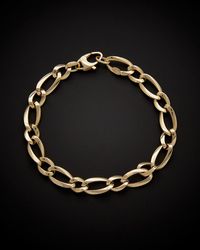 Italian Gold - 14k Alternate Links Bracelet - Lyst