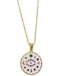 Adornia - 14k Plated Evil Eye Pendant Necklace - Lyst