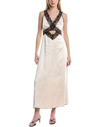 Seraphin - Halter Lace Midi Dress - Lyst