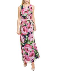 Donna Ricco Keyhole Maxi Dress - Multicolor