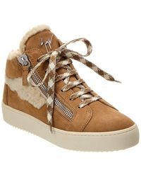 Giuseppe Zanotti - May London Suede & Shearling Sneaker - Lyst