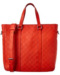 Louis Vuitton Red Damier Infini Canvas Tadao Pm