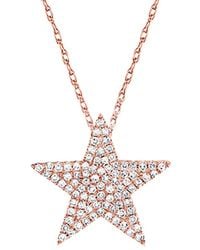 Sabrina Designs - 14K Rose 0.31 Ct. Tw. Diamond Star Necklace - Lyst