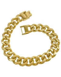 Adornia - 14k Plated Water Resistant Extra Thick Cuban Chain Bracelet - Lyst