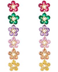 Eye Candy LA - Julia Star Multi Color Cz Crystal Drop Earrings - Lyst