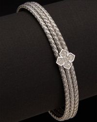 Meshmerise - 18K Over 0.12 Ct. Tw. Diamond Bangle Bracelet - Lyst