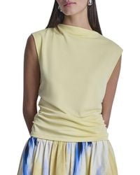 DKNY - Side Ruch Pique Top - Lyst