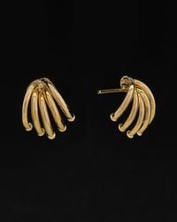 Italian Gold - 14k 5-tube Spread Earrings - Lyst