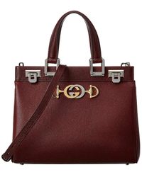 Gucci - Zumi Small Leather Top Handle Shoulder Bag - Lyst