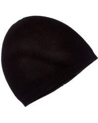 Vince - Jersey Leather-Trim Cashmere Beanie - Lyst