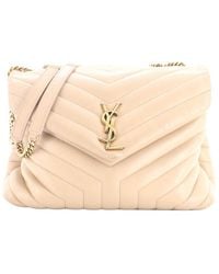 Saint Laurent - Matelasse Chevron Leather Loulou Shoulder Bag Medium (Authentic Pre-Loved) - Lyst