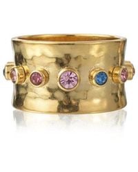 Liv Oliver - 18K Plated 1.78 Ct. Tw. Semi Precious Gemstones Ring - Lyst