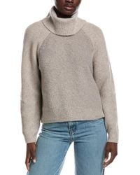 525 America - Mckenzie Mixed Media Removable Collar Sweater - Lyst