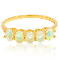 TIRAMISU - 14k Over Silver 0.59 Ct. Tw. Ethiopian Opal Ring - Lyst