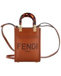 Fendi - Leather Sunshine Shopper Tote Mini (Authentic Pre-Loved) - Lyst