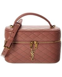 Saint Laurent - Gaby Quilted Leather Vanity Bag - Lyst