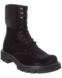Loewe - Sierra Suede Combat Boot - Lyst