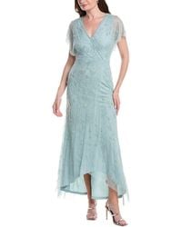 Adrianna Papell - Surplice Bead Maxi Dress - Lyst