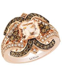 Le Vian - Le Vian 14k Rose Gold 1.82 Ct. Tw. Diamond & Peach Morganite Ring - Lyst