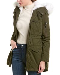 Adrienne Landau Canvas Parka - Green