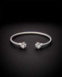 Juvell - 18k Plated Cz Twisted Mesh Bangle Bracelet - Lyst