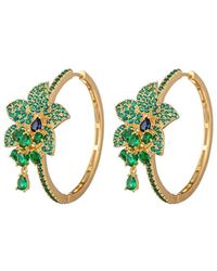 Eye Candy LA - Cz Rose Earrings - Lyst