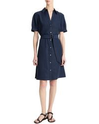 Vince - Cuffed Belted Shirt Dress - Lyst
