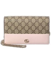 Gucci - Gg Marmont Leather Wallet On Chain - Lyst